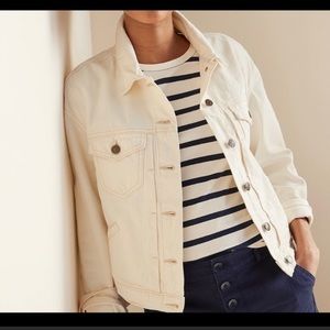 Old Navy Cropped Off-White Jean Jacket